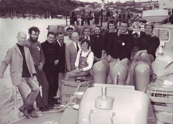 Fowey lifeboat crew in 1960